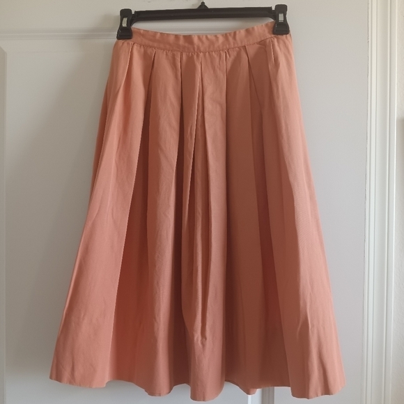 ❤HOST PICK!❤ Majestic brand peach skirt w/box pleats Vintage size petite S - Picture 9 of 9